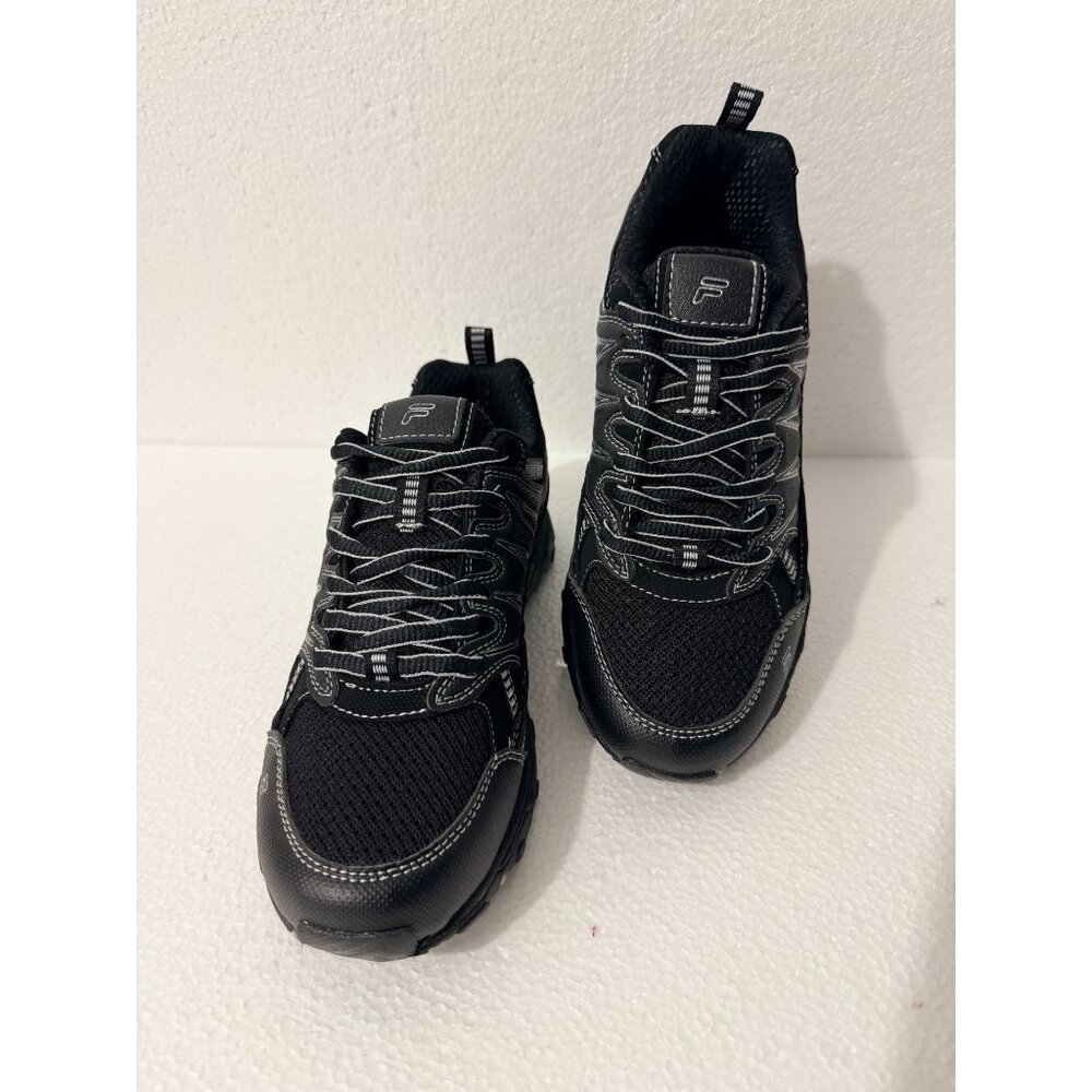 Fila Kids Trail Running Shoes Black Size 4.5 US Lace-Up Mesh Breathable Design D - Picture 10 of 12